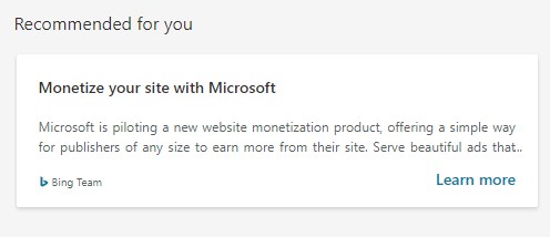 New Microsoft Monetization For Publishers