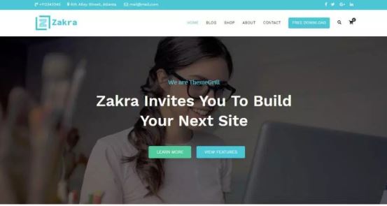 Zakra free WordPress themes for Download