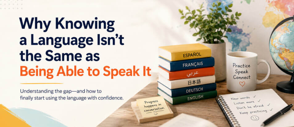 Knowing a language vs speaking it